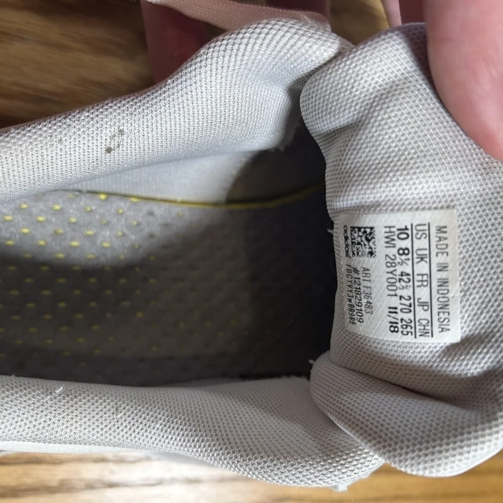 Size 10 White And Black Adidas Grand Court Shoes
